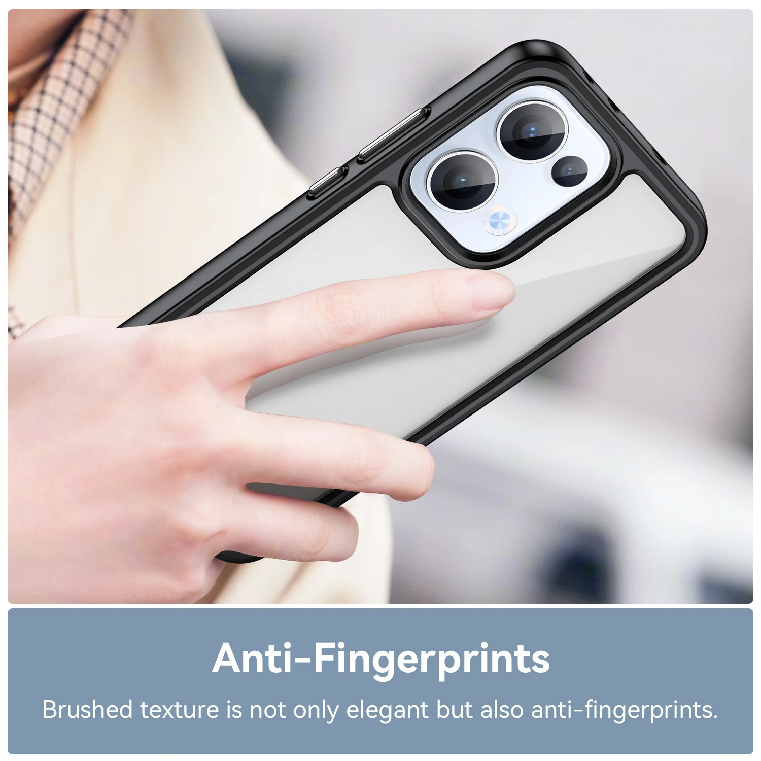 Para OPPO Reno 13 funda Reno13 Fundas Coque duro translúcido marco suave a prueba de golpes funda trasera transparente OPPO Reno 13 - imagen 5