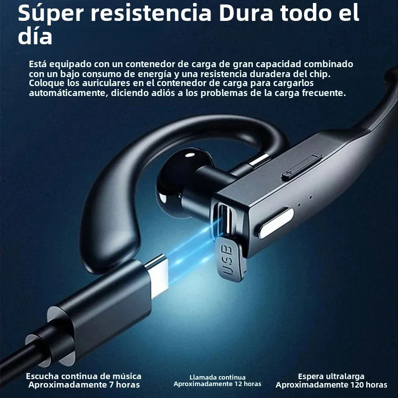 Auriculares inalámbricos Bluetooth con micrófono, Auriculares ENC con cancelación de ruido, Auriculares parlantes manos libres para conducir, Auriculares para negocios - imagen 5