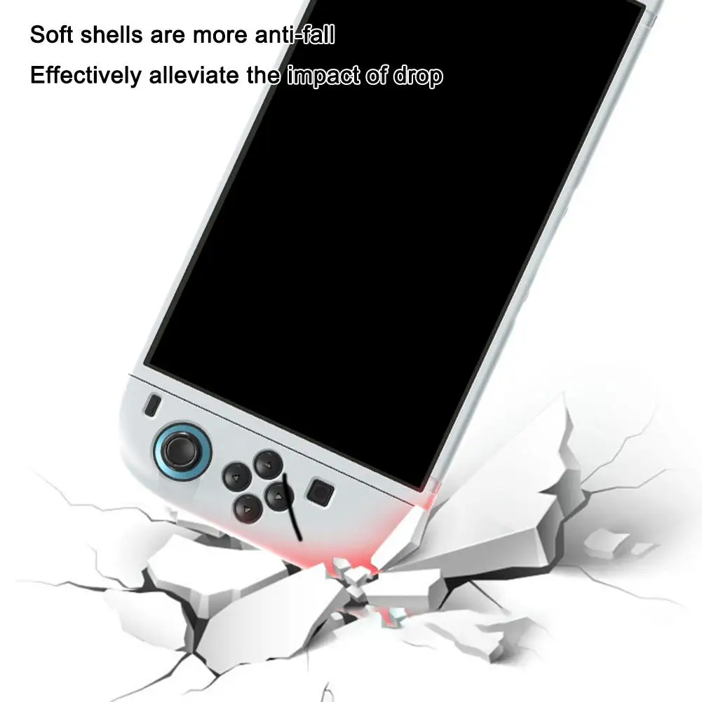 Para Switch 2 funda mate dividida TPU cubierta protectora transparente para Switch 2 carcasa suave a prueba de golpes con diseño antiarañazos