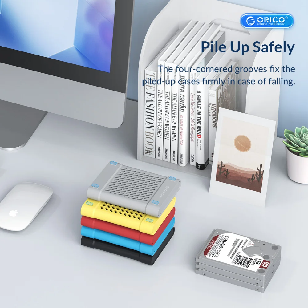 ORICO 2,5 "funda protectora para disco duro móvil funda de silicona 3,5" bolsa a prueba de golpes funda portátil caja de almacenamiento de silicona sólida - imagen 2