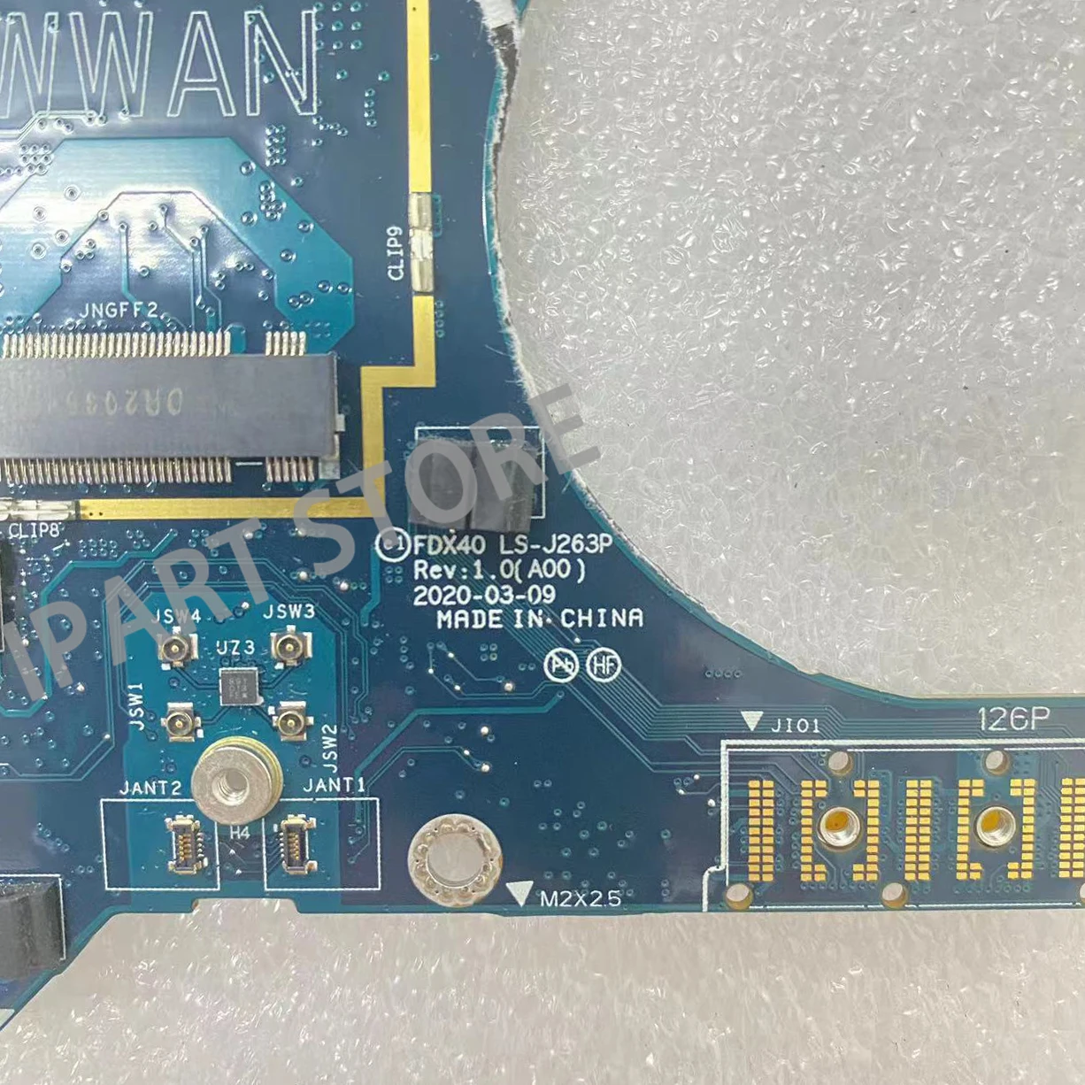 FDX40 LS-J263P para Dell Latitude 7410 E7410 botón de encendido puerto USB Audio Wlan IO placa REV: 1,0 - imagen 3