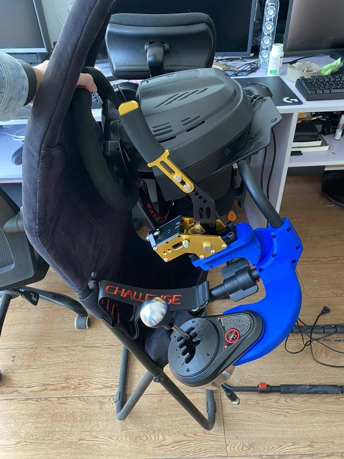 Soporte freno mano cambio asiento Playseat Challenger, Logitech G29g27 th8a Tumaste, soporte Universal - imagen 5