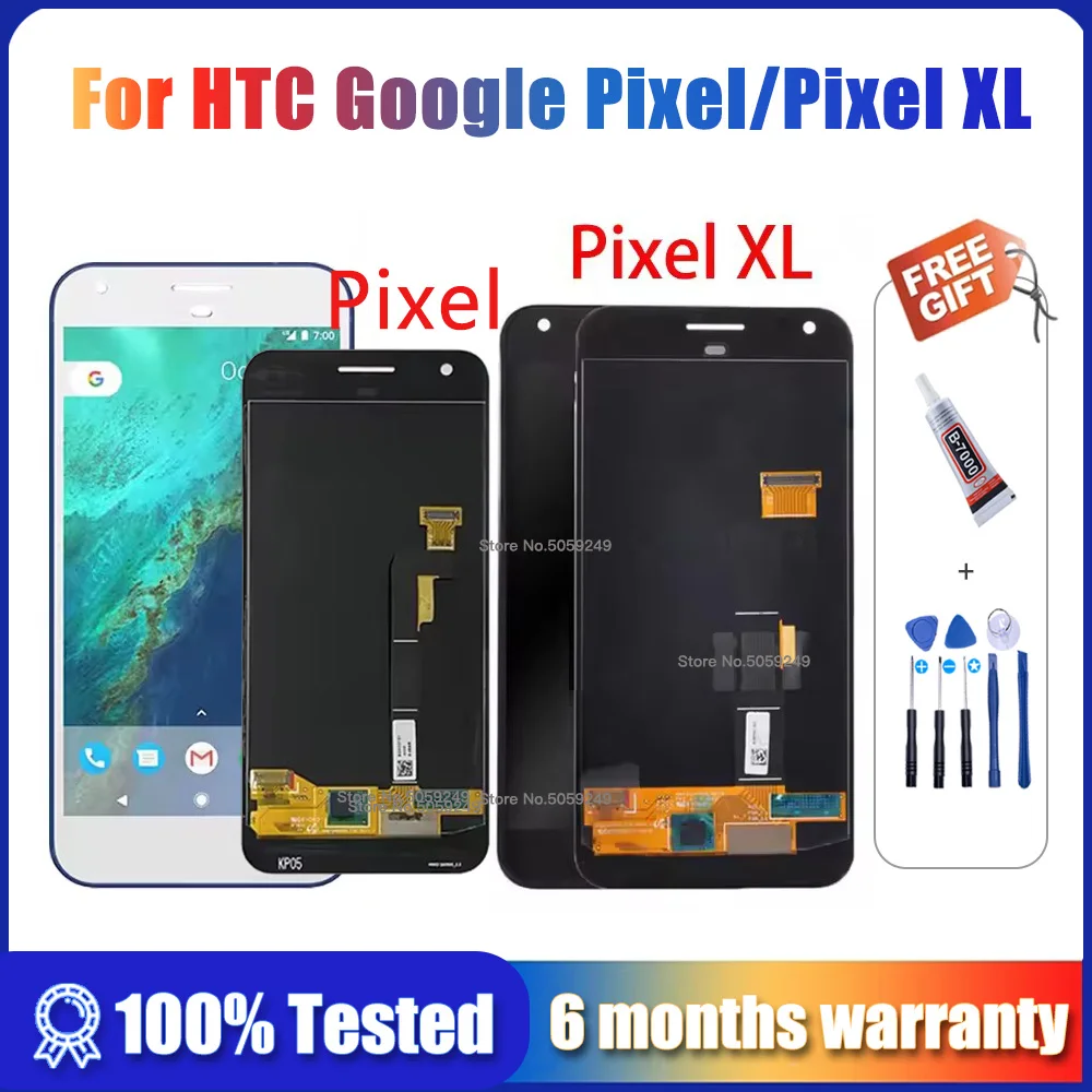 AMOLED probado para HTC Nexus M1 Google Pixel XL LCD MONTAJE DE digitalizador con pantalla táctil Nexus S1 Google Pixel reemplazo LCD