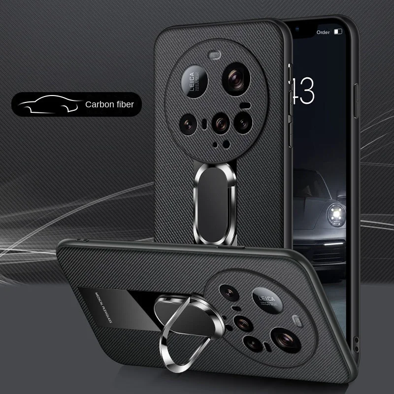 Nueva funda de teléfono con soporte de adsorción magnética para xiaomi 15 ultra fibra piel de oveja anticaída para xiaomi 15 ultra funda protectora