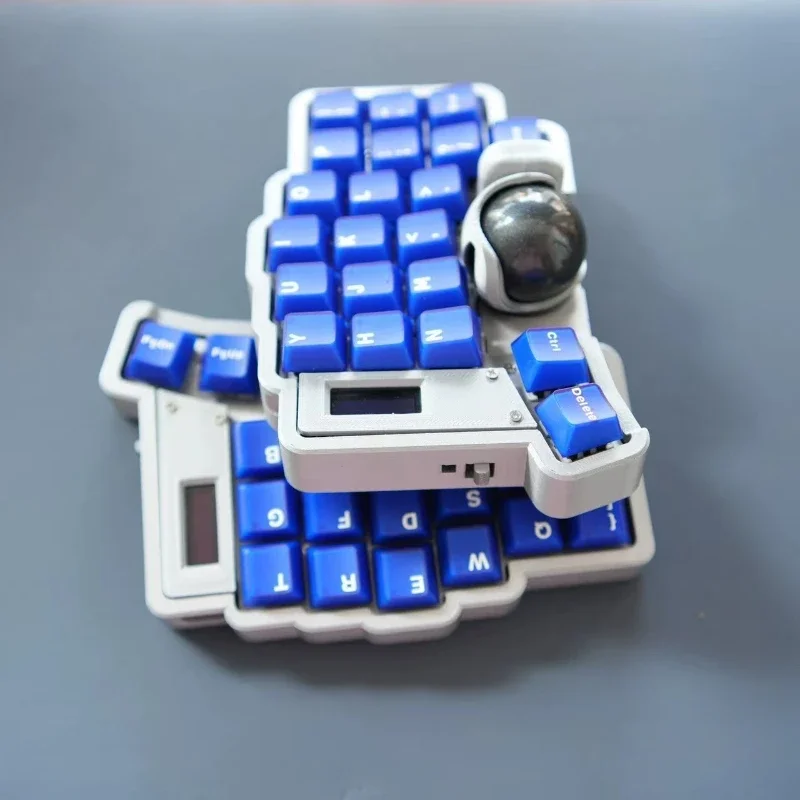 Nuevo Trackball 44 teclado dividido ergonómico personalizado Hot Swap ZMK modo Dual Bluetooth inalámbrico/tipo-c Kit de teclados mecánicos divididos - imagen 4