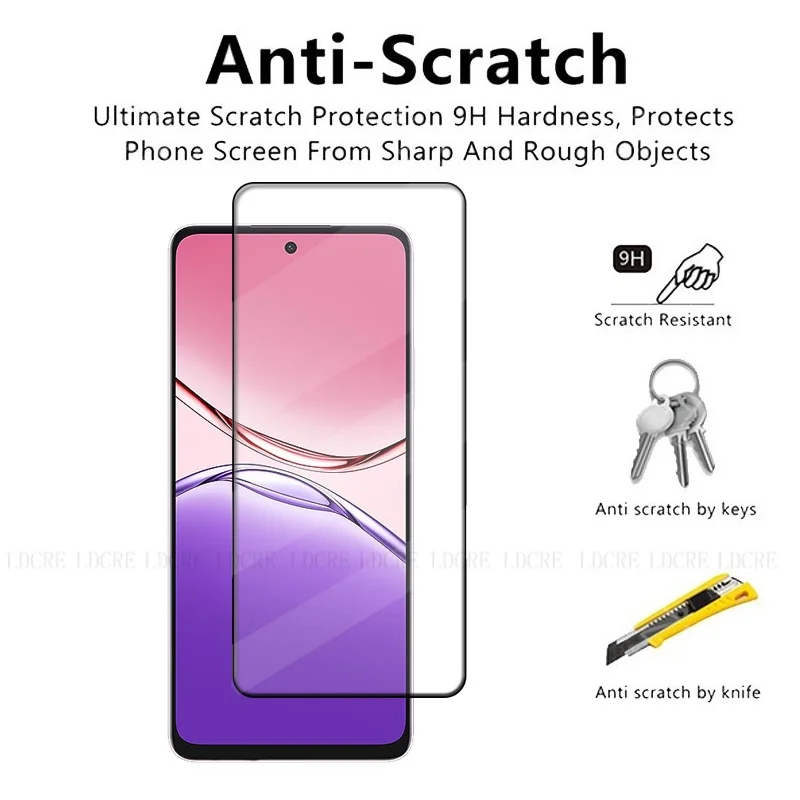 4 Uds para OPPO A5 Pro 5G vidrio OPPO A5 Pro vidrio templado HD 9H protección de teléfono pegamento de cubierta completa para Protector de pantalla OPPO A5 Pro - imagen 3