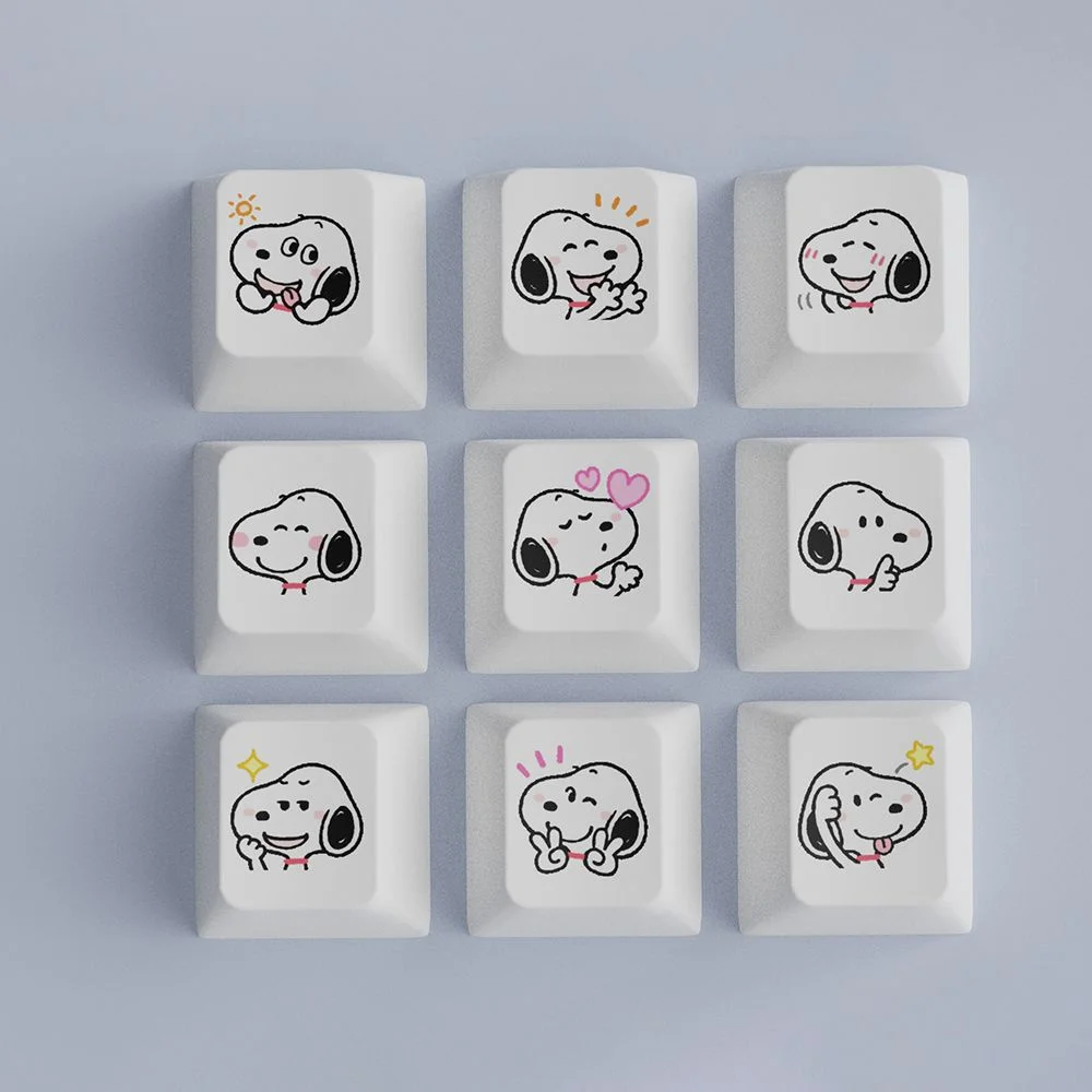 4 unids/set personalizado Cherry Keycap Snoopy lindo teclado mecánico opaco Keycap Key Cover