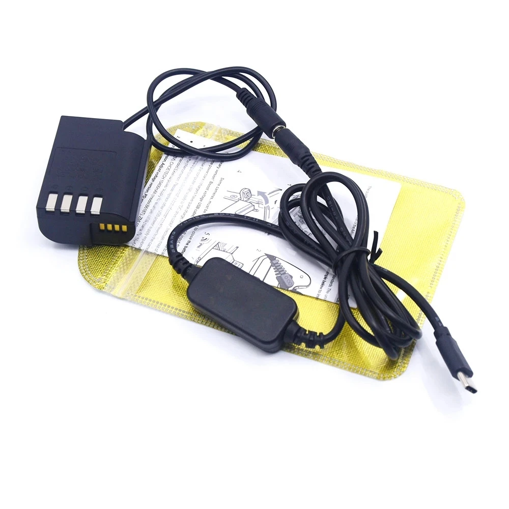 Cable de alimentación USB tipo C acoplador CC DCC17 DMW-BLK22 fuente de batería simulada para cámara Panasonic Lumix S5 DC-S5 DC-S5K GH6 - imagen 5