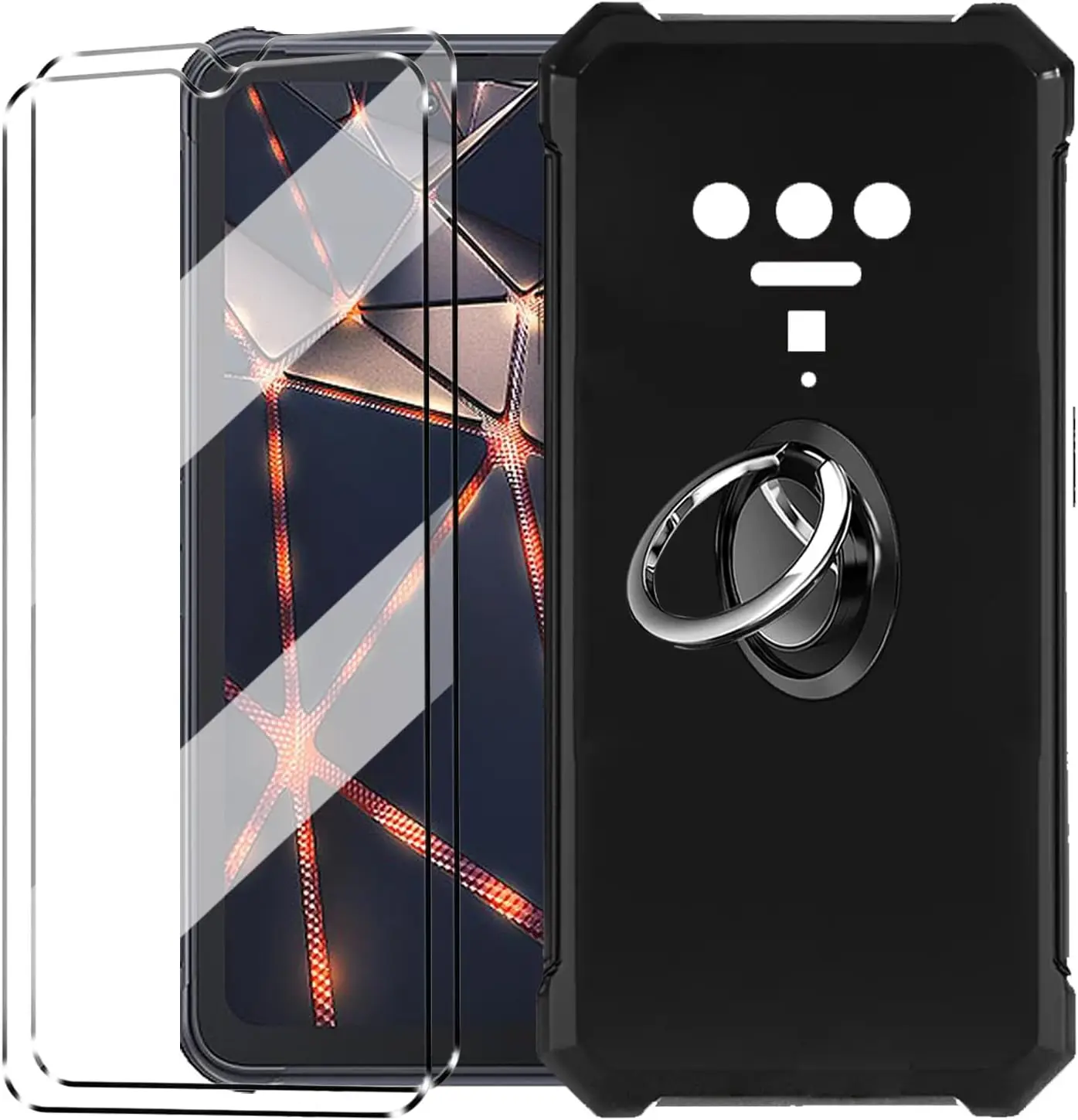 Vidrio 4 en 1 + cubierta de silicona para Cubot Kingkong 8, Protector de pantalla de vidrio templado para Cubot Kingkong 8 de 6,5" - imagen 2