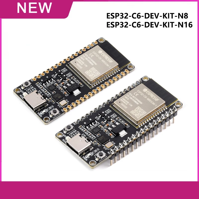 ESP32-C6-DEV-KIT-N8 Placa de desarrollo ESP32-C6-WROOM-1-N8 ESP32-C6-WROOM WiFi + módulo Bluetooth Placa central ESP32-C6-DEV-KIT-N16