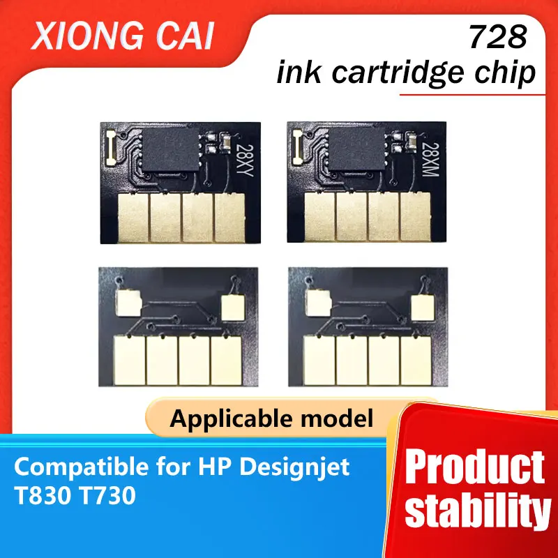 El chip de cartucho de tinta 728XL es adecuado para el chip de conteo desechable HP 728 Designjet T830 T730 para llenar cartuchos de tinta