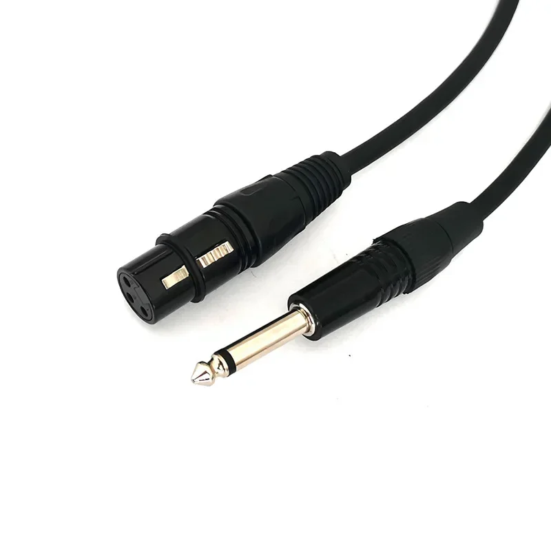 6,35 1/4 pulgadas TRS macho a XLR hembra de 3 pines XLR a conector Mono 6,5mm macho enchufe micrófono Cables de Audio para amplificador mezclador de altavoz