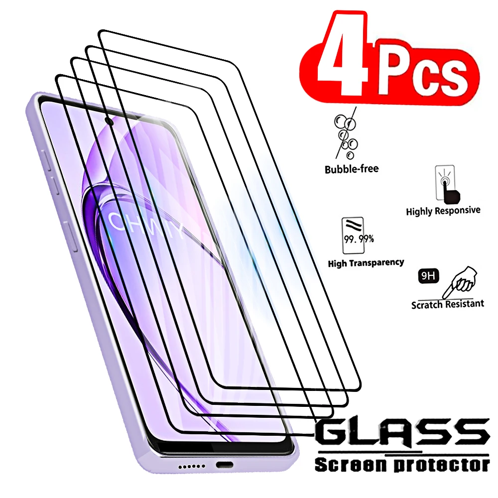 4 Uds vidrio templado para Oppo A80 A60 A40M A79 A59 A78 A58 A38 A18 protectores de pantalla película protectora de cubierta completa para A 80 5G 4G - imagen 2