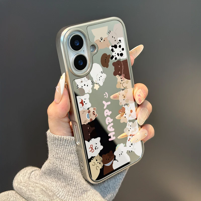 Funda de teléfono Happy Zoo para iPhone11/12/13/14/15/16/17 Pro Max AIR PLUS, funda de teléfono epoxi TPU anticaída