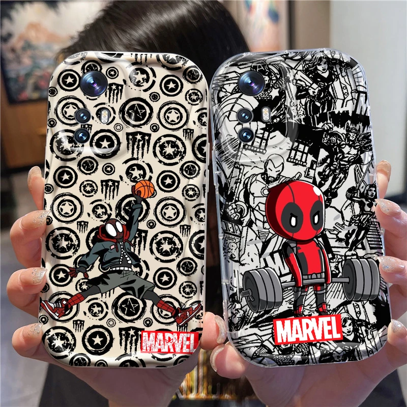 Deadpool-funda trasera de teléfono para Xiaomi Mi 14, 12, 12T, 11 Lite, Poco M6, X6, X5, X4, X3, M3, F4 Pro, GT, NFC, 5G Wave Oil