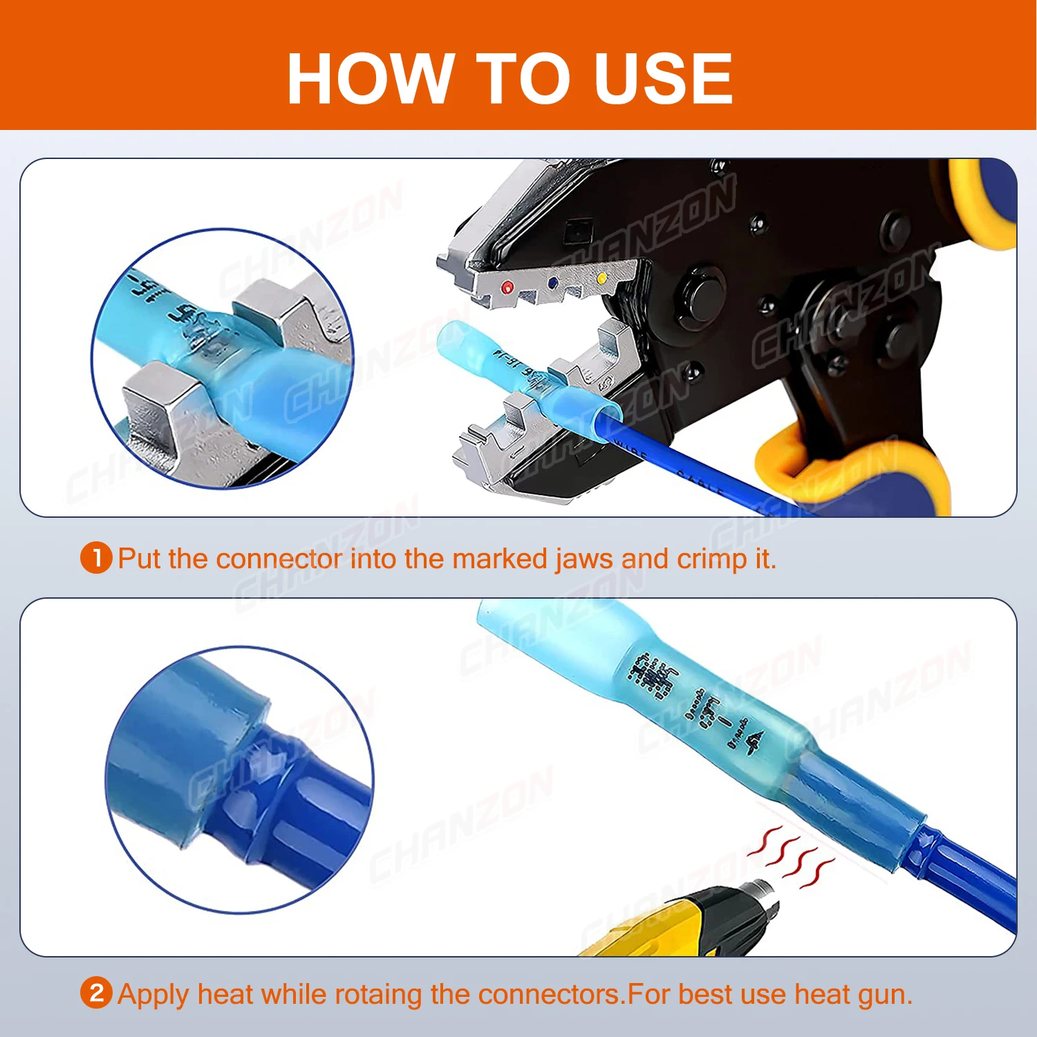 50/100 Uds. Conectores de Cable a tope termorretráctiles impermeables soldadura retráctil empalme de engarzado Wirefy Cable eléctrico Terminal de tubo de unión - imagen 4