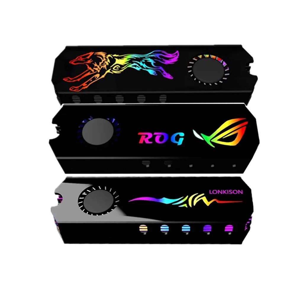 ROG M.2 2280 SSD radiador M2 2280 enfriador almohadilla térmica ventilador de turbina disipador de calor 5V 12V RGB AURA SYNC