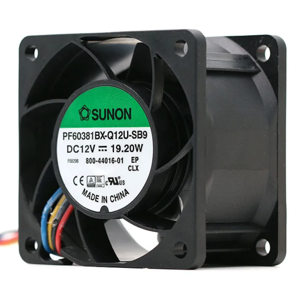 Ventilador de 60 mm para Sunon PF60381BX-Q12U-SB9 60 mm x 60 mm x 38 mm DC12V 1.6A Potente ventilador de enfriamiento axial, 19,20 W, 56 dBA - imagen 3