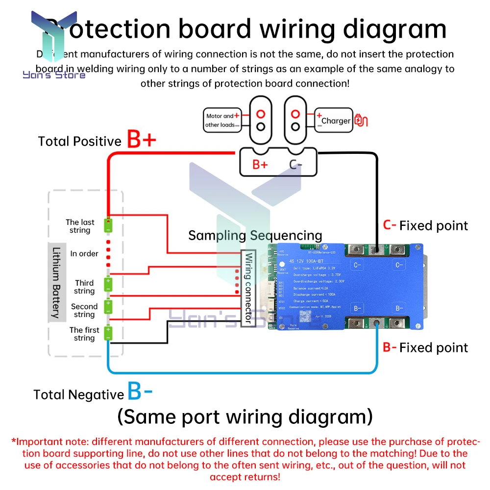 Bluetooth inteligente BMS 4S 8S 100A 200A Placa de protección de batería de litio Placa de equilibrio incorporado Bluetooth Bms compatible con 485/UART - imagen 2