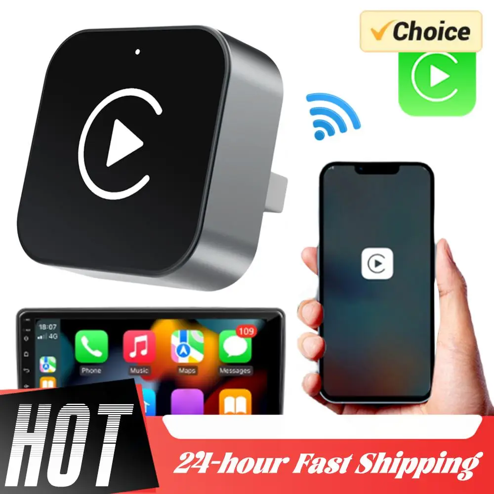 Adaptador inalámbrico 2 en 1 CarPlay Android Auto Carplay AI Box Plug & Play Smart TV Box sistema inteligente de coche para coches con cable de fábrica - imagen 2