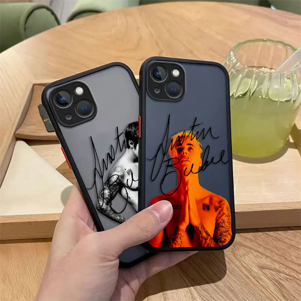 Funda de teléfono mate Singer J-Justin B-Bieber para Redmi NOTA 14 13 12 12S 11 11T 11S 10 10S 9T 9 9S 10X PRO PLUS TPU - imagen 3