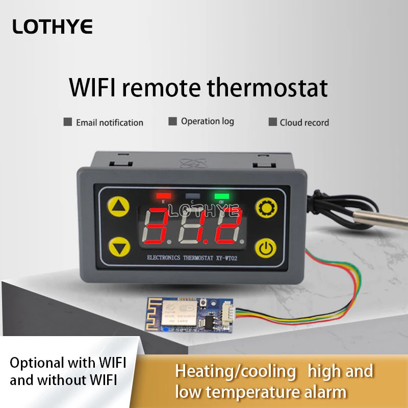 Termostato remoto WIFI, módulo de controlador de temperatura Digital de alta precisión, aplicación de calor frío, recolección de temperatura, alarma alta y baja - imagen 2