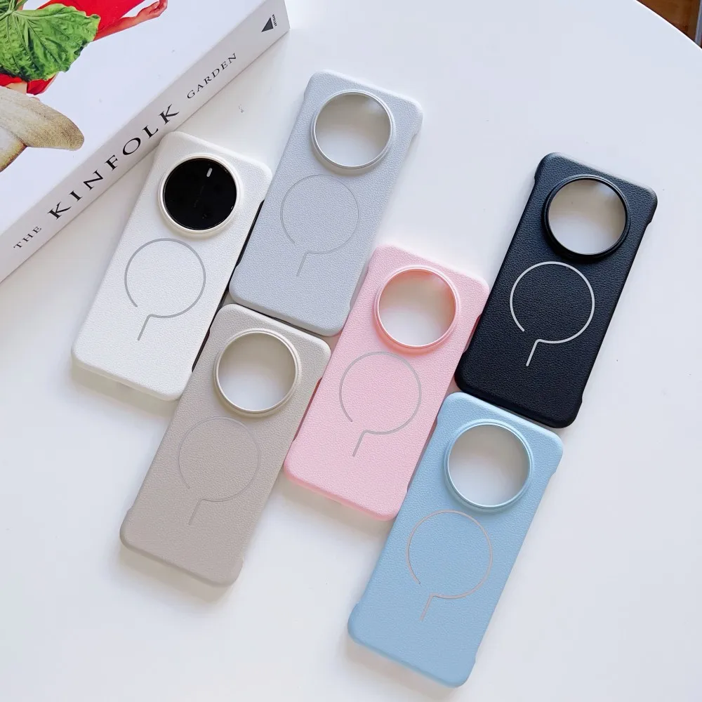 Para Huawei Honor Magic 7 Pro funda dura de PU delgada magnética carga inalámbrica funda protectora trasera para Magic 7 7Pro Shell - imagen 4