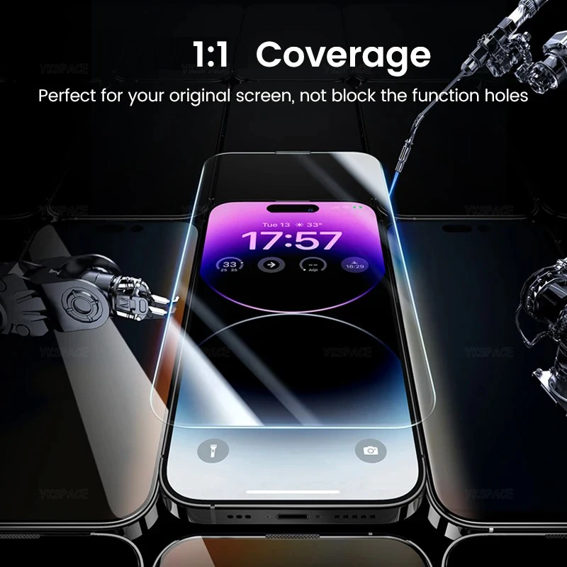 3-10 Uds. Vidrio templado transparente HD 9H de alta calidad para iPhone 17 Air 16 15 14 Plus 13 12 mini Pro Max Protector de pantalla transparente - imagen 4