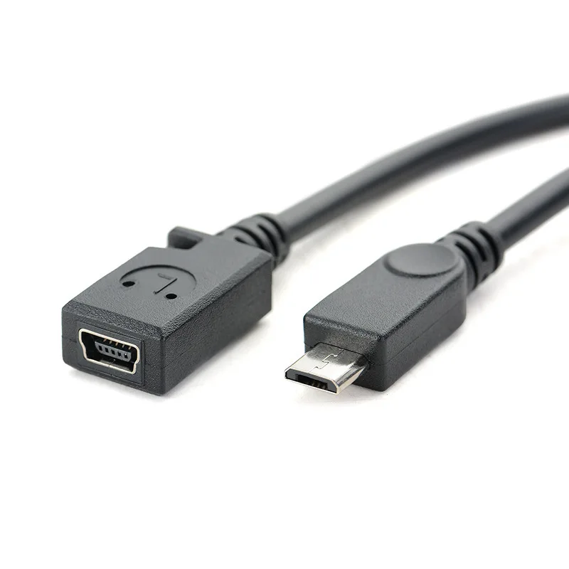 Convertidor Micro USB macho a Mini USB hembra, Cable de carga de datos de 8 pines a 5 pines, Cable OD4.0mm, conector MP3 MP4 para tableta y teléfono inteligente - imagen 2