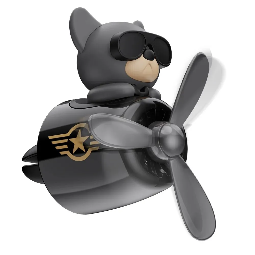 Cool Bulldog Pilot-hélice giratoria, ambientador para coche, salida de aire, accesorios de aromatización de Perfume, Clip de ventilación automático para aromaterapia