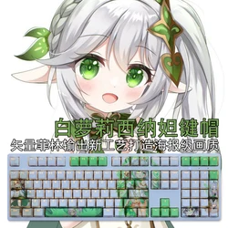 Teclas PBT Nahida Genshin Impact RGB Translúcidas para Teclado