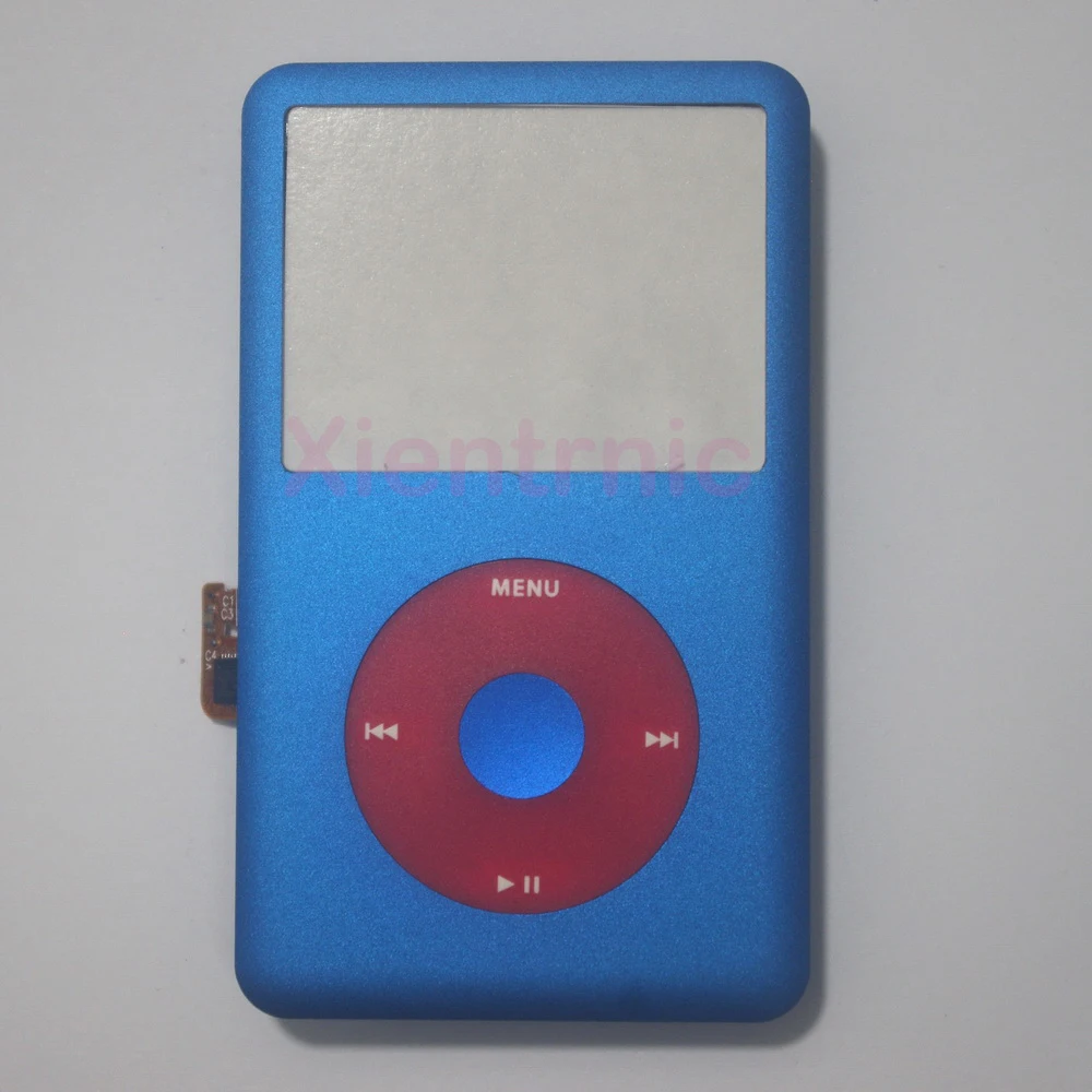 Panel de cubierta frontal azul clásico para iPod 6th, kit de carcasa de cable flexible con rueda de clic para reemplazo A1238 - imagen 4