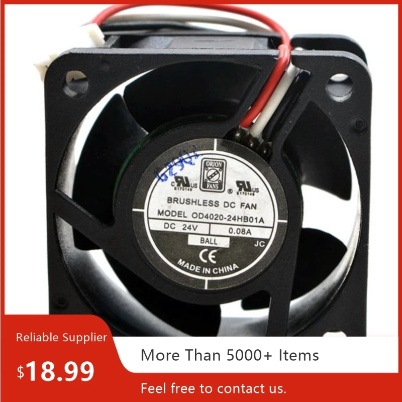 Para OD4020-24HB01A 40x40x20mm 24V DC 0.08A ventilador de refrigeración Industrial con doble rodamiento de bolas con señal de RPM