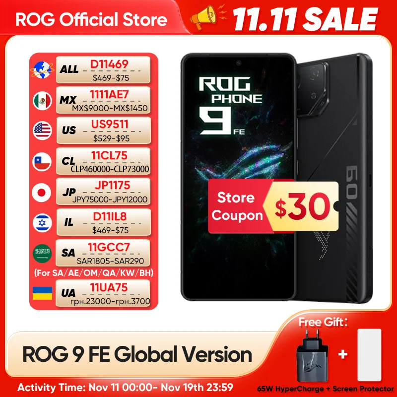 ASUS ROG 9 FE 5G Snapdragon 8 Gen 3 6,78 5500mAh 65W carga 185Hz pantalla FHD 5500mAh Android 15 versión Global ROG 9 - imagen 2
