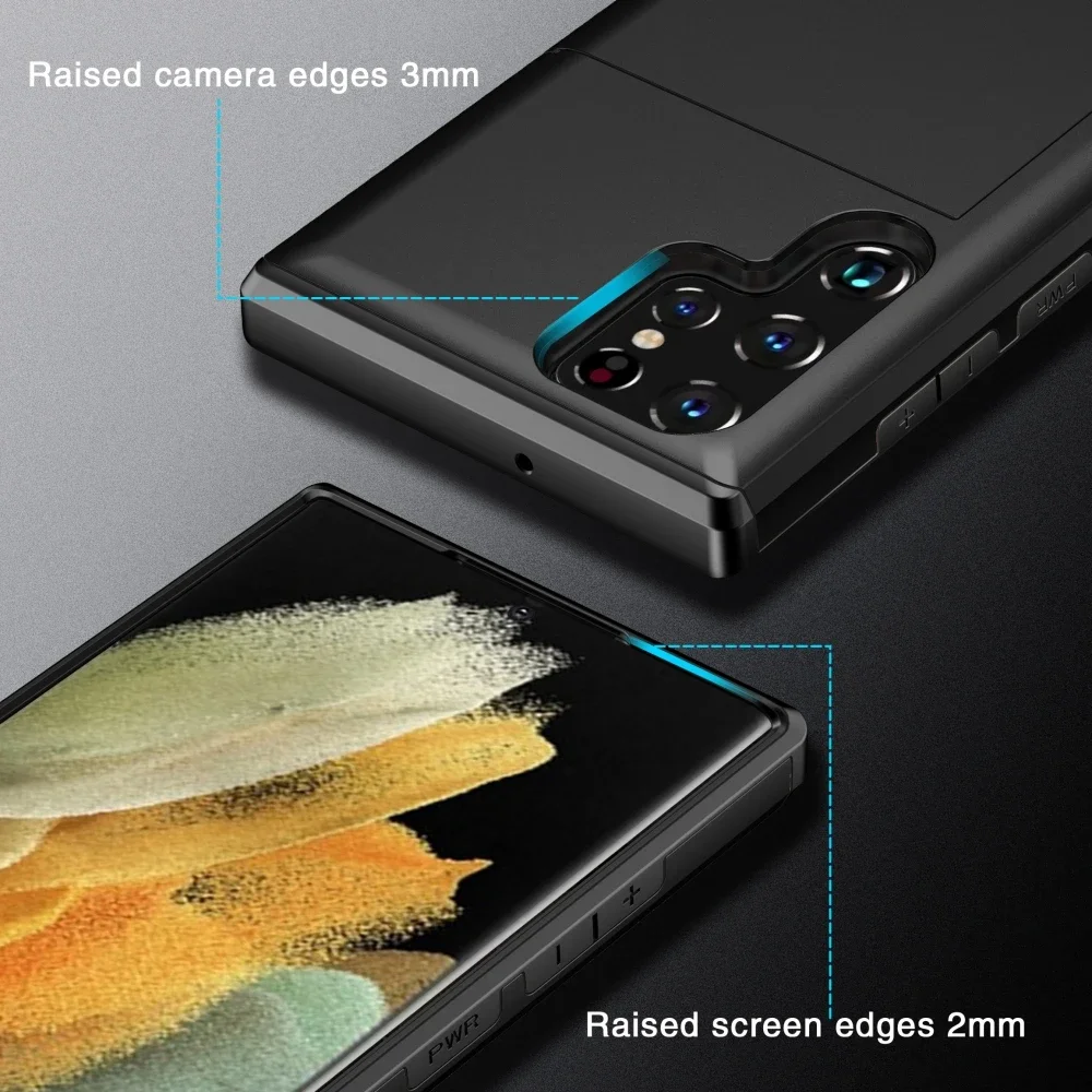 Para Samsung Galaxy S24 Ultra S24 + S 24 funda deslizante armadura cartera ranura para tarjeta cubierta para Galaxy S24 Plus S24ultra Capa funda Coque - imagen 5