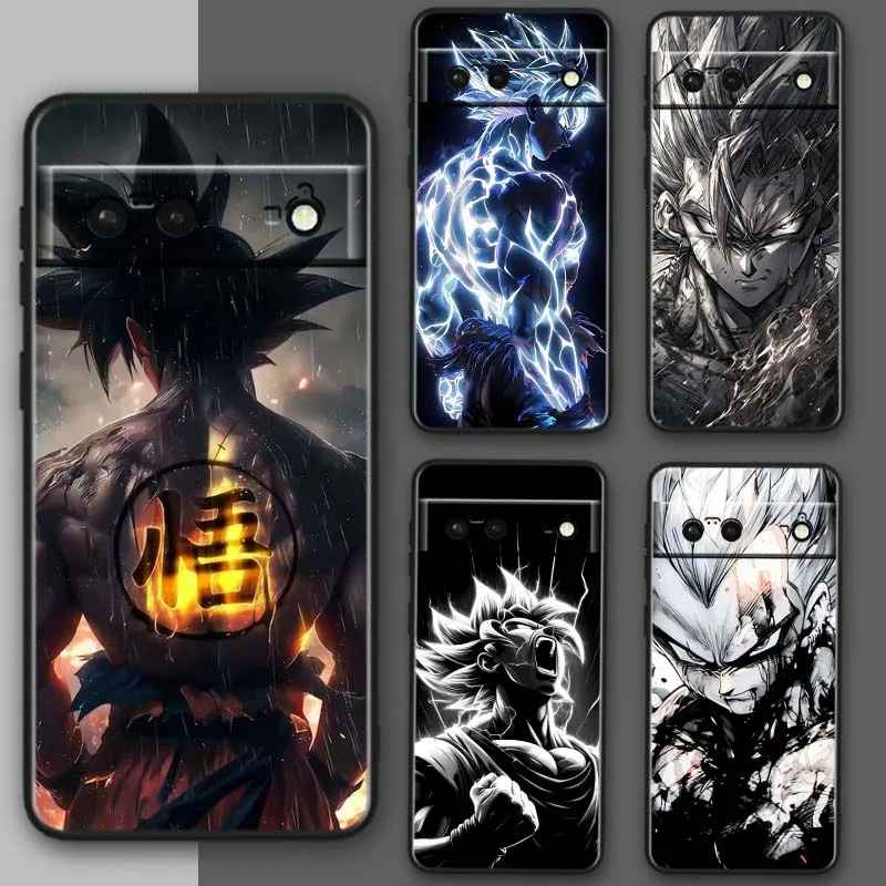 D-Dragon Ball Son Goku Cool para Google Pixel 9 8 7 6 5 4 9a 8A 7a 6a 5A 4A 5XL XL Pro 5G funda de teléfono negra