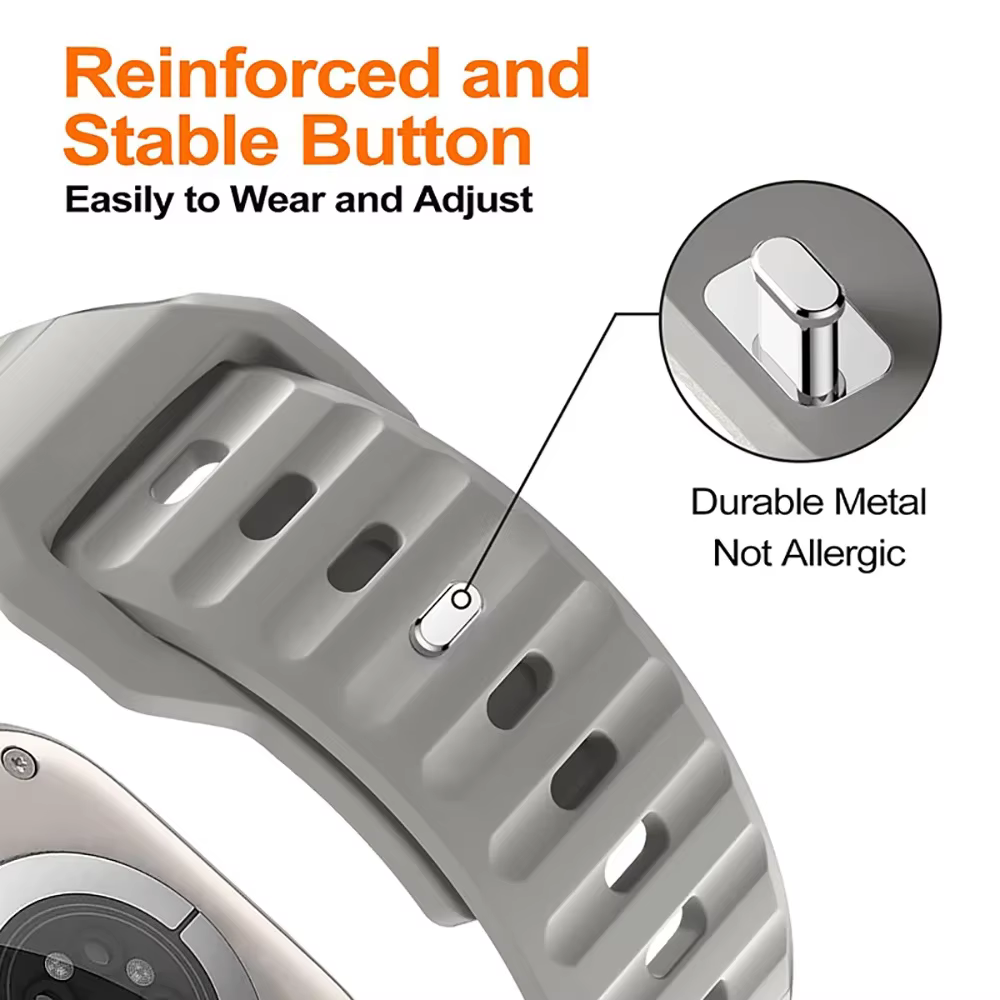 Correa deportiva de silicona para Apple Watch, pulsera de 49mm, 46mm, 42mm, 45mm, 41mm y 44mm para iWatch Series 11 10 9 8 7 6 5 SE Ultra 3 - imagen 4