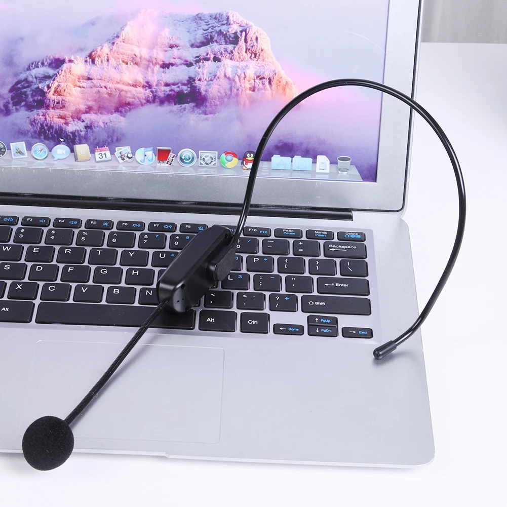 Auriculares inalámbricos UHF, sistema de micrófono capacitivo con receptor para altavoces, equipo de Audio, batería de 630 V y 696 mAh, 3,7-450 MHz - imagen 5