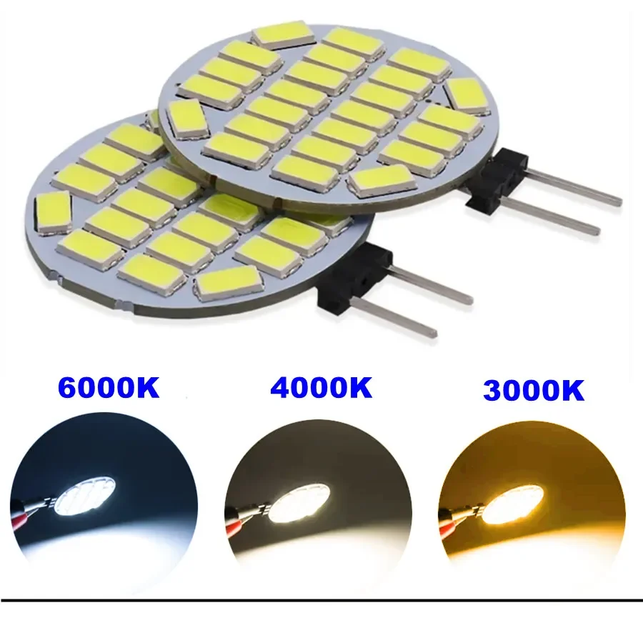 Chip LED de alto brillo, foco redondo de 12V y 24V, SMD5730, 24LED, sin parpadeo, bombilla LED G4, reemplazo de lámpara halógena - imagen 5