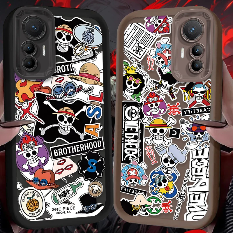 Funda de calavera de una pieza de Anime para Xiaomi 14T 13T 12T 11T 13 12 11 Lite 5G NE POCO X6 X5 F6 F5 F3 X4 GT X3 NFC M5S C65 M6 Pro TPU