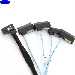 Cable Mini SAS SFF-8087 a 4x SFF-8482 HDD Ángulo Recto Servidor