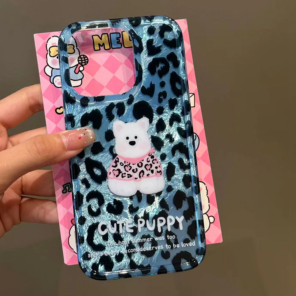 Para Samsung Galaxy S25 Edge S24 S23 S22 S21 S20 FE Plus Ultra colorido estampado de leopardo cachorro patrón de vórtice funda de teléfono a prueba de golpes - imagen 3