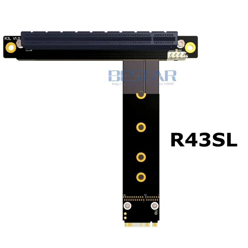 Riser PCI-E 16x M.2 M Key \ NVMe KeyM Cable de cinta de tarjeta vertical PCI-Express PCIe X16 Cables de extensión 32G/bps para GTX1080ti RX580