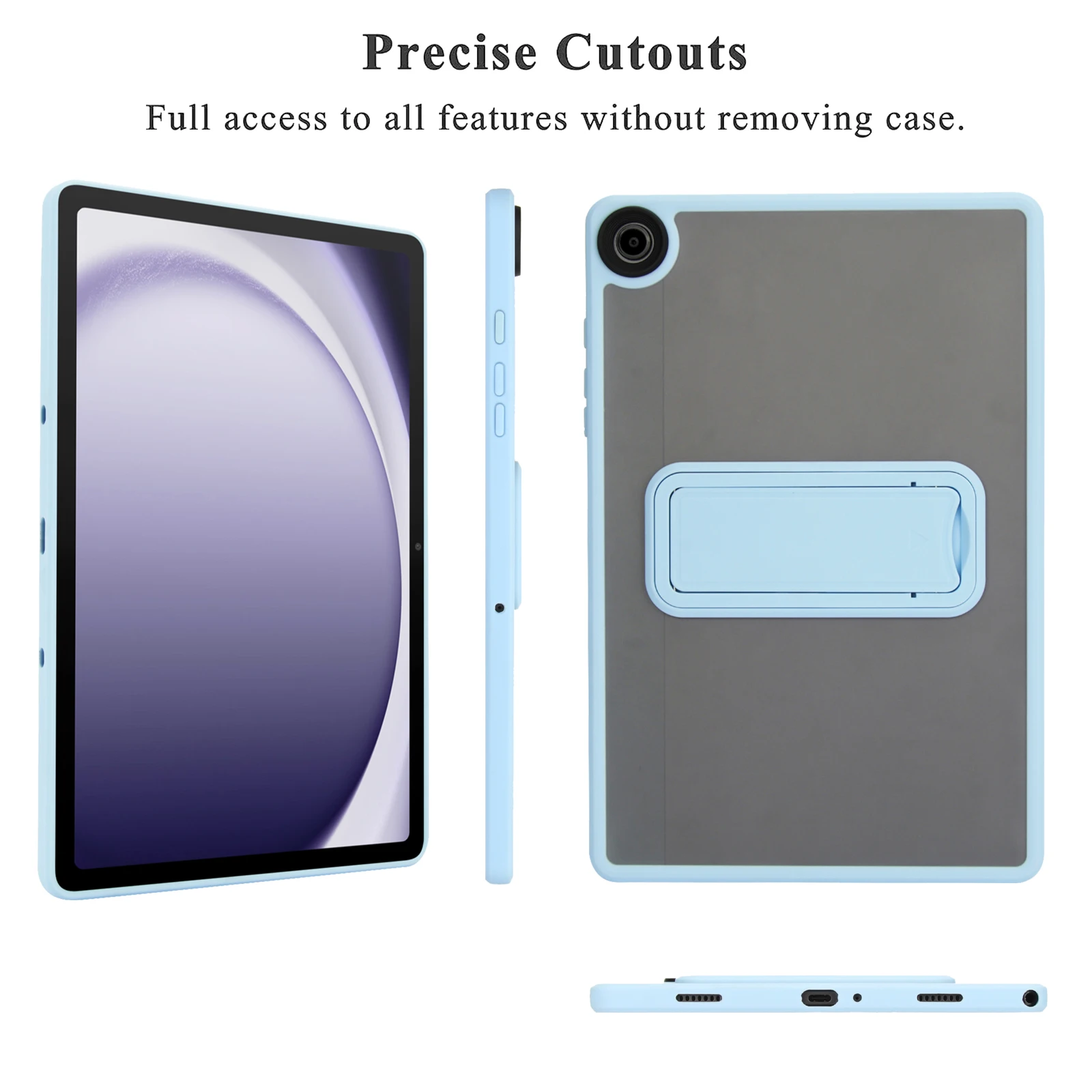 Para Samsung Galaxy Tab A9 Plus 11 A9 8,7 "SM-X210 S9 S9FE 10,9 funda para tableta Tab A7 Lite S6 Lite A8 10,5 SM-X200 soporte trasero funda - imagen 4