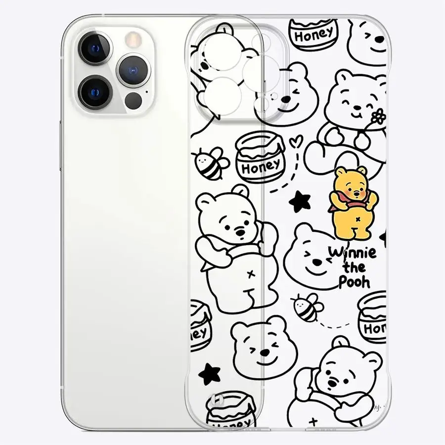 Funda de teléfono divertida de Winnie de Disney The Pooh para Apple iPhone 15 16 Pro Max 13 14 Plus 12 11 Pro plus mate - imagen 5