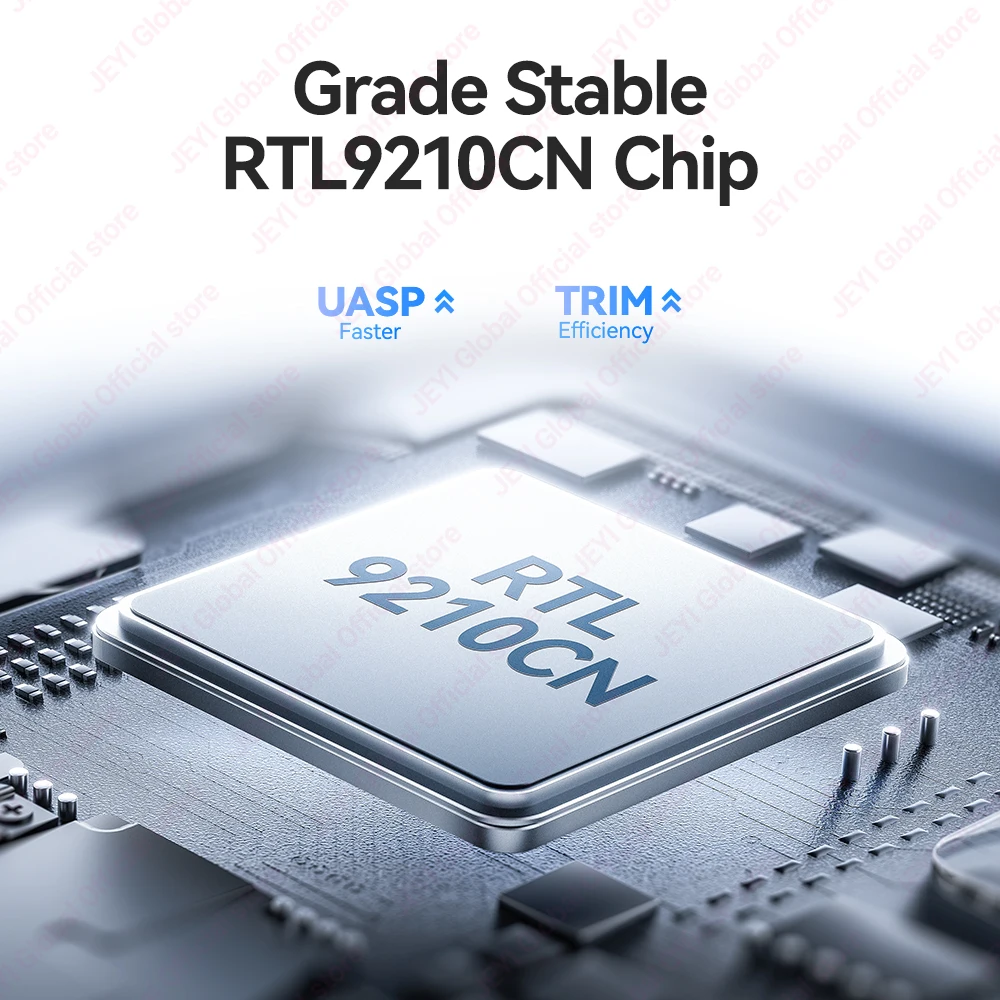 JEYI 22110 M.2 NVME SSD Caja-USB 3.2 Gen2 Tipo-C 10 Gbps Compatible con teclas M&B+M 2230/2242/2260/2280 con cable plano - imagen 3