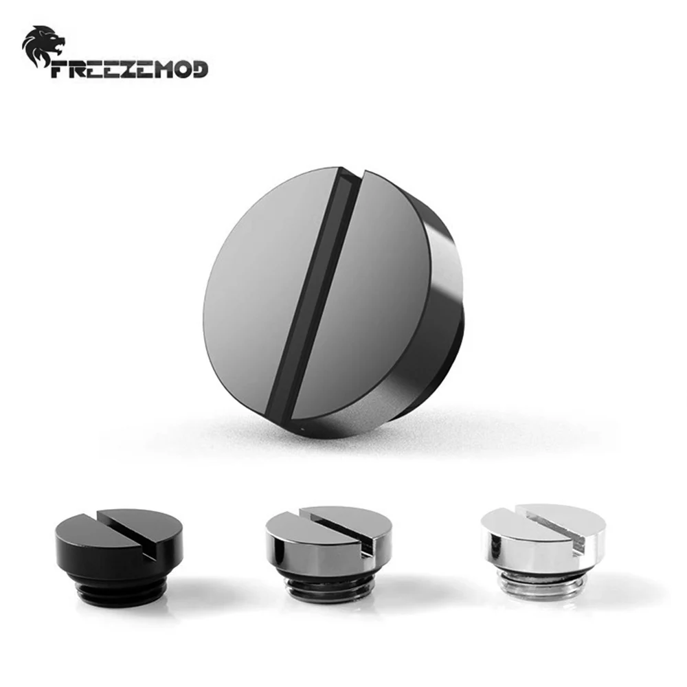 FREEZEMOD-enchufe de cobre para ordenador, refrigeración por agua, 23 de latón, cara lisa, moneda de parada de agua, accesorios de enchufe ranurado, GDT-YZ, nuevo, 2023