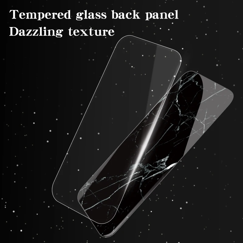 Funda de vidrio templado para Tecno Spark40 Pro, cubierta protectora trasera dura de grano de mármol para teléfono, parachoques para Tecno Spark 40 Pro - imagen 4