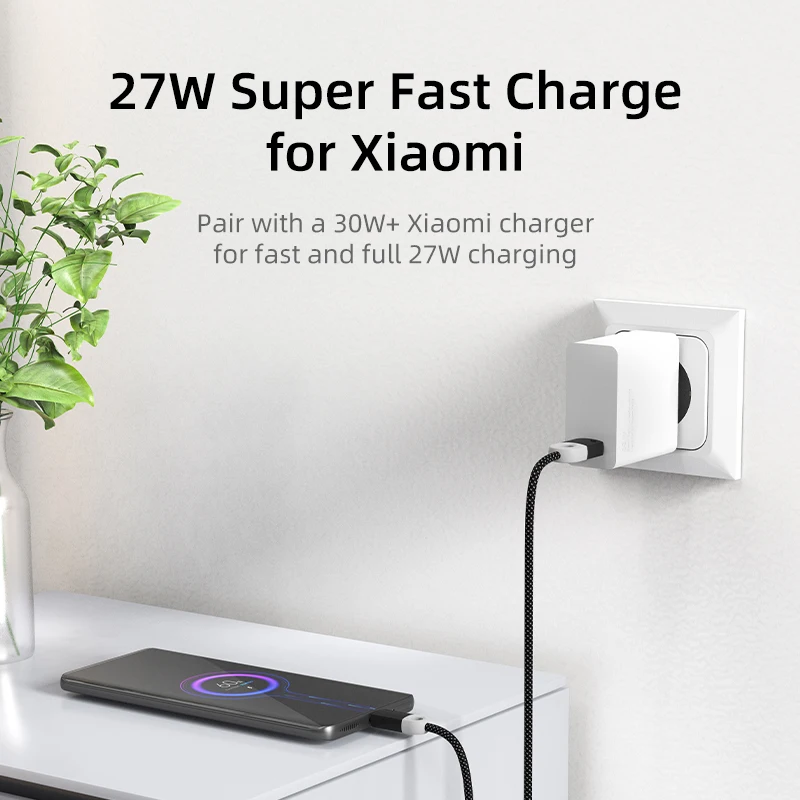 Cable CABLETIME USB C 6A carga ultra rápida tipo c 100W Cable de teléfono 6A USB A a tipo c para Huawei Xiaomi Samsung cable de datos - imagen 5