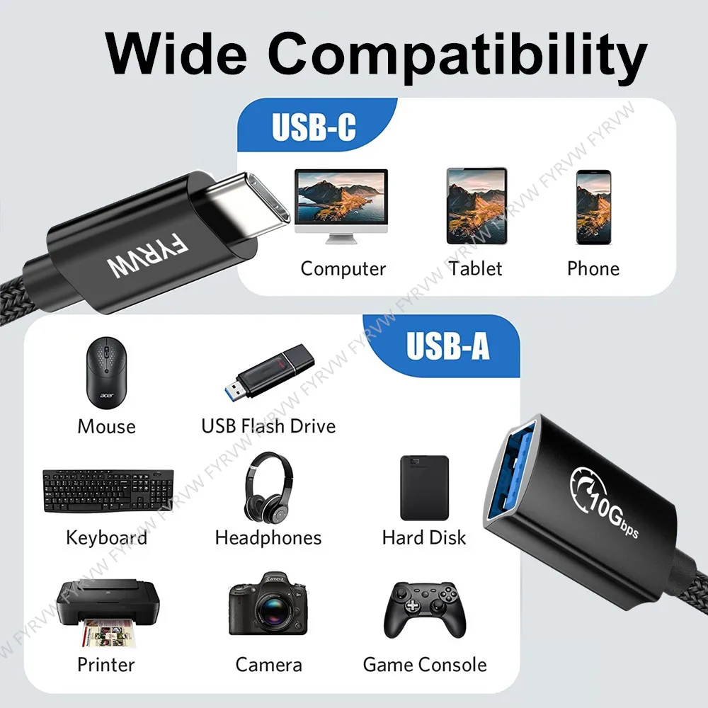 Adaptador USB-C OTG 10Gbps USB 3.1 Gen2 para MacBook Pro - imagen 5